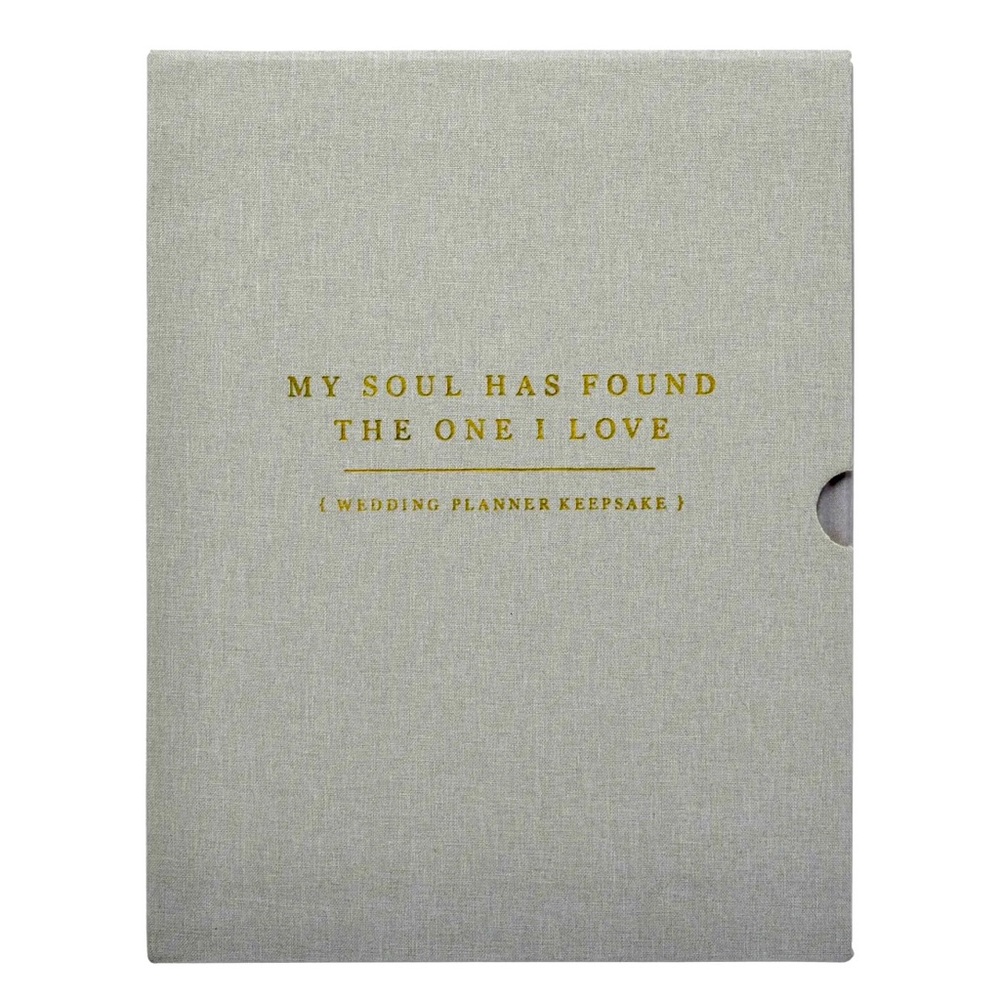 New grey & gold hard bound wedding planner